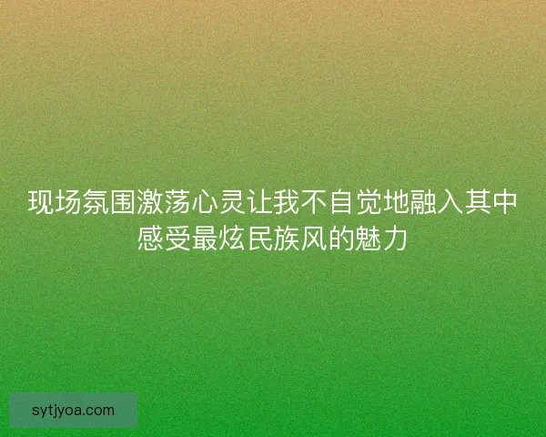 现场氛围激荡心灵让我不自觉地融入其中感受最炫民族风的魅力